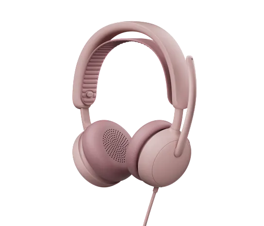 Logitech Zone Wired 2 for Business – Headset – USB-C/USB-A, mit Mikrofon – Rosa