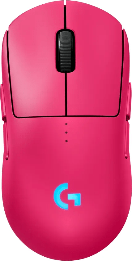 Logitech G PRO 2 LIGHTSPEED – Gaming-Maus – Kabellos (2,4 GHz), 32000 DPI, beidhändig, Magenta