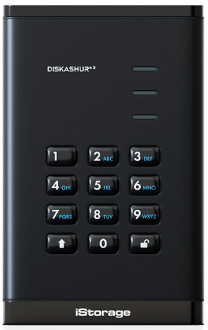 iStorage diskAshur3 – 2,5" externe SSD, USB 3.2 Gen 1 (USB-C/USB-A)