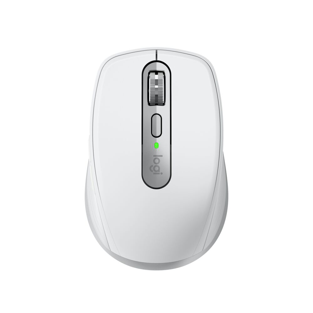 Logitech MX Anywhere 3S – Mobile Maus, rechts, Laser, 8000 DPI, Leises Klicken, Grau/Weiss