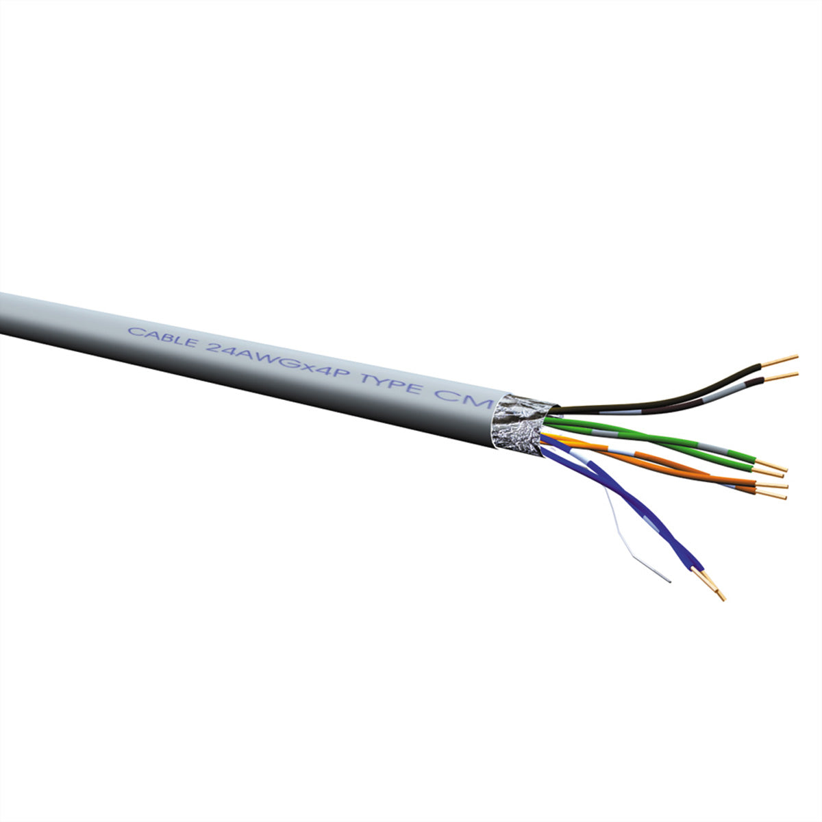 ROLINE Rohkabel Cat.5e (Klasse D) – F/UTP, Litze (AWG 26), 100 m, Grau, PVC