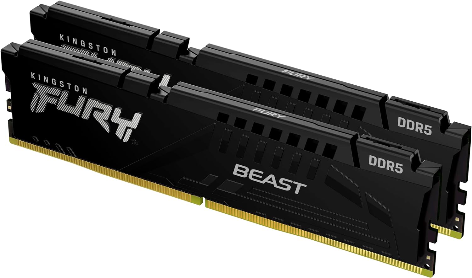Kingston Technology Kingston – Fury Beast – DDR5 Arbeitsspeicher – 32 GB (2×16 GB), 6400 MT/s, CL32, 1,4 V, Schwarz