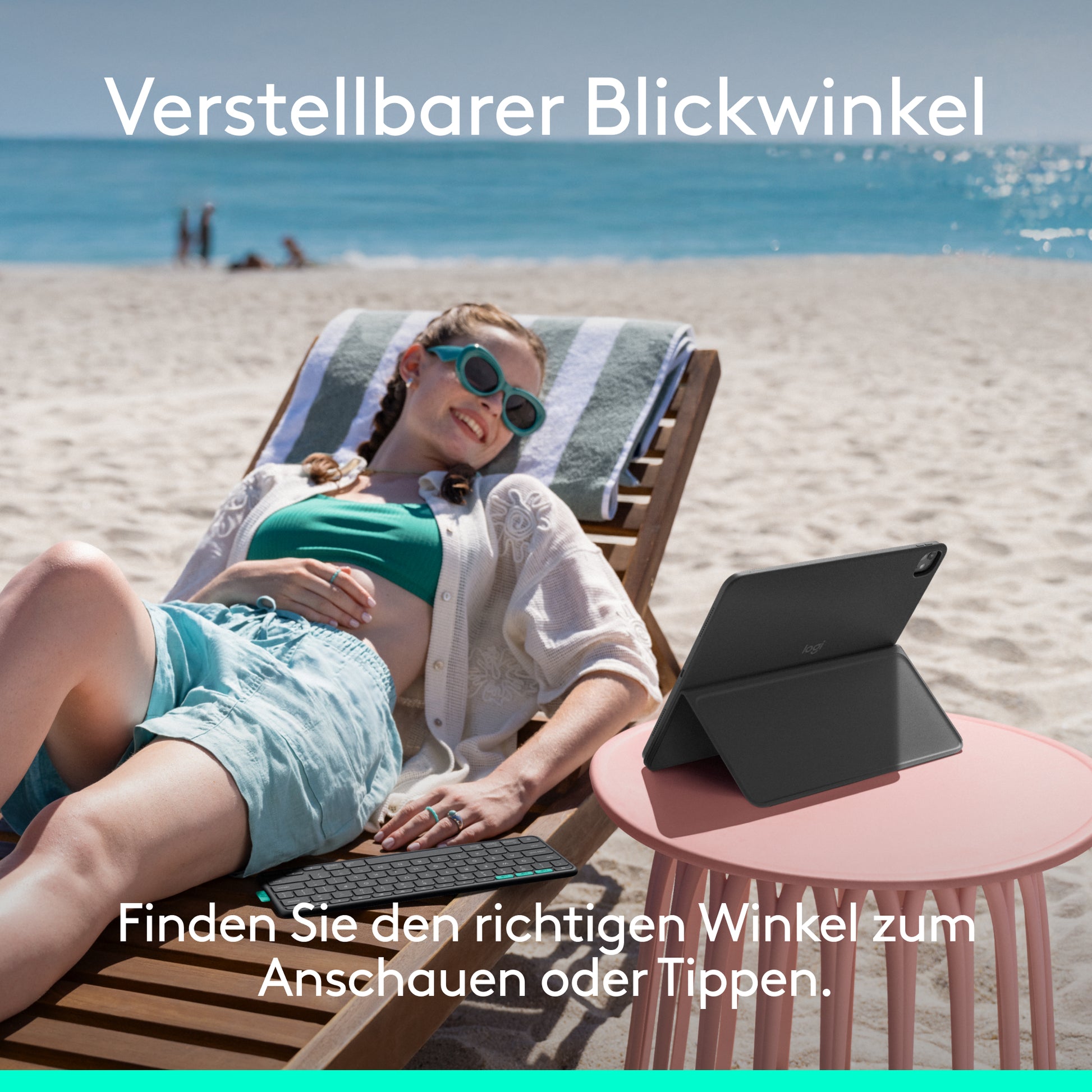 Logitech FLIP FOLIO Tastatur-Case für iPad Pro 13" (M4–M5), iPad Air 13" (M2–M3) – Bluetooth – Graphit