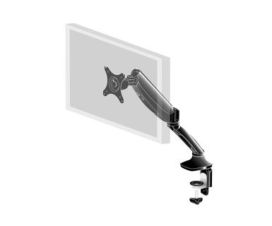 iiyama Monitorarm, Tischklemme, bis 27", VESA 100 × 100 mm, 5 kg, Gasfeder