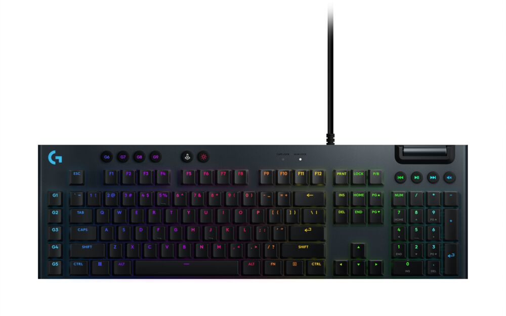 Logitech G G915 X – Gaming-Tastatur – Mechanisch, Kabelgebunden – AZERTY (FR) – RGB, Schwarz
