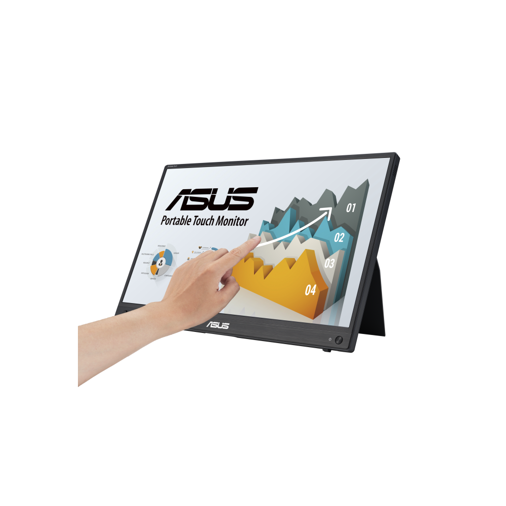 ASUS ZenScreen MB16AHT – Portabler Monitor, 15,6" 1920 × 1080 (Full HD), Touch, Schwarz