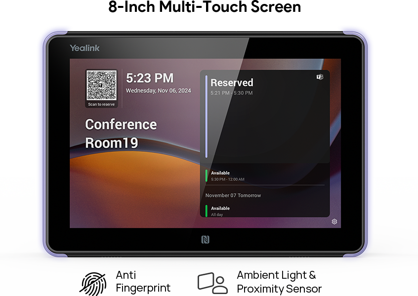 Yealink RoomPanel E2 – 8" Touchpanel – für Microsoft Teams