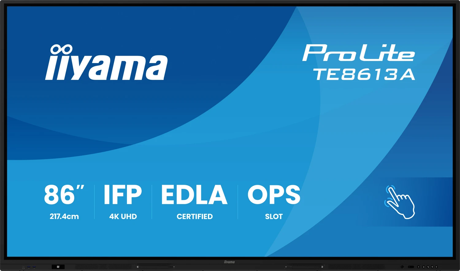 iiyama Interaktives Display 86" – 3840 × 2160 (4K UHD), IR 40-Punkt, Android