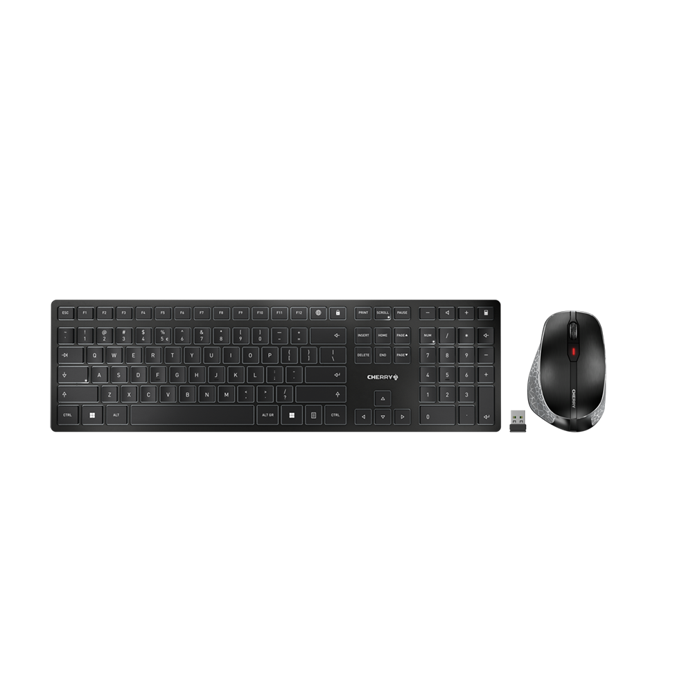 CHERRY DW 9500 SLIM – Tastatur, kabellos (Bluetooth/2,4 GHz), CH-Layout (DE-CH) – für Windows