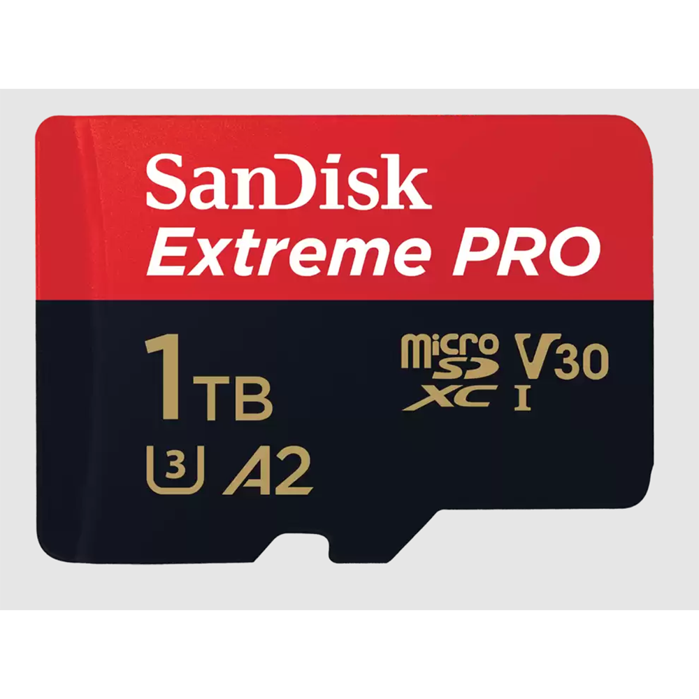 SanDisk Extreme Pro microSDXC Speichergerät – 1 TB, 200/140 MB/s, A2, C10, mit SD-Adapter