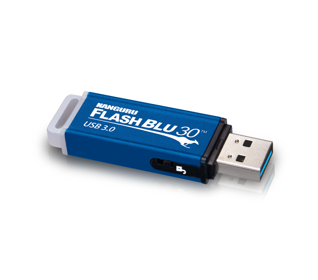iStorage FlashBlu30 64 GB (145/45 MB/s, Schreibschutzschalter) – USB 3.2 Gen 1 (USB Typ A), Windows/MacOS/Linux