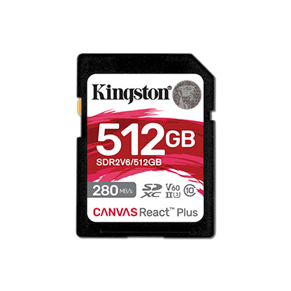 Kingston Technology Kingston Canvas React Plus SDXC-Karte – 512 GB, UHS-II, V60 280/150 MB/s