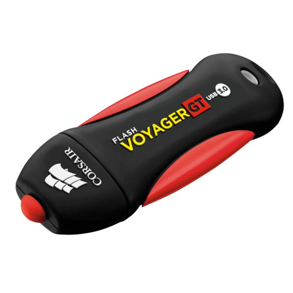 Corsair Flash Voyager GT USB-Stick 32 GB – USB-A 3.2 Gen 1, 390/80 MB/s, mit Kappe, Schwarz, Rot