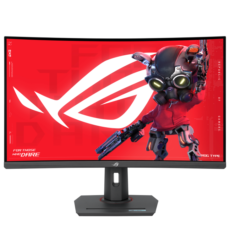 ASUS XG32WCS – Monitor, 31,5" 2560 × 1440 (WQHD), VA, Curved, 180 Hz, 400 cd/m², VESA 100 × 100, Schwarz
