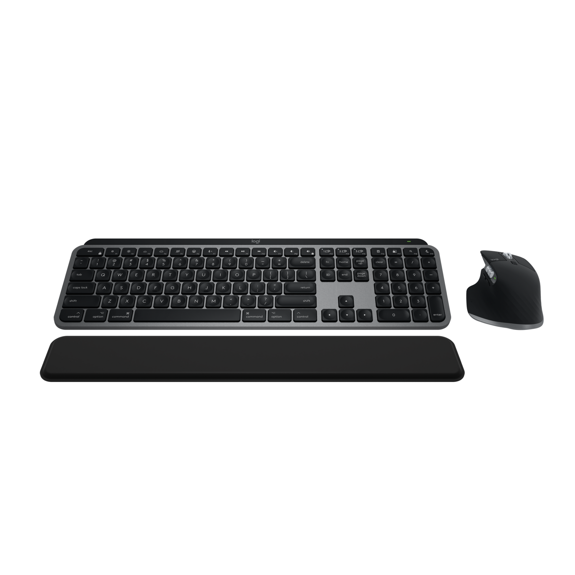 Logitech MX Keys S Combo für Mac – Tastatur, kabellos, FR-Layout (FR), Space Grey – für macOS