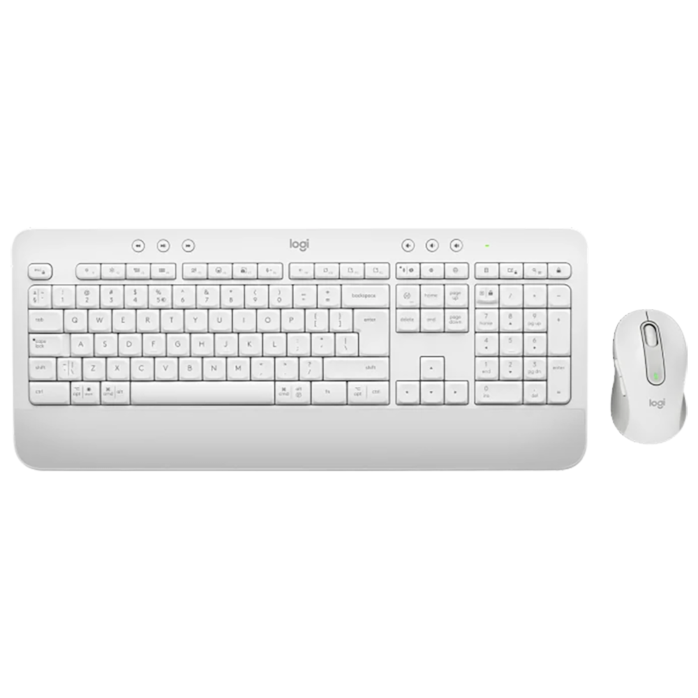 Logitech Signature MK650 – Tastatur, kabellos (Bluetooth), US-Layout (EN), Weiss