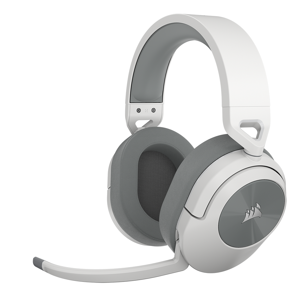 Corsair HS55 WIRELESS – Gaming-Headset, Over-Ear – 2,4 GHz/Bluetooth 5,2, mit Mikrofon – Weiss