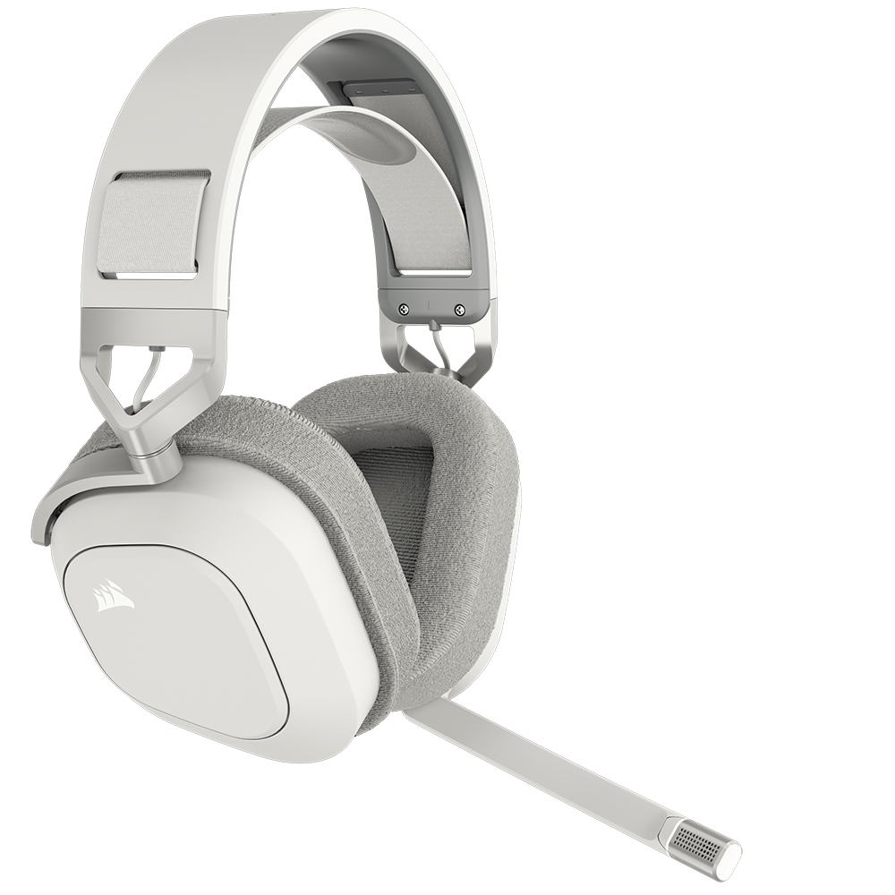 Corsair HS80 MAX – Bluetooth 5.2 Gaming-Headset, 2,4 GHz Low-Latency – PS5/PC – Weiss