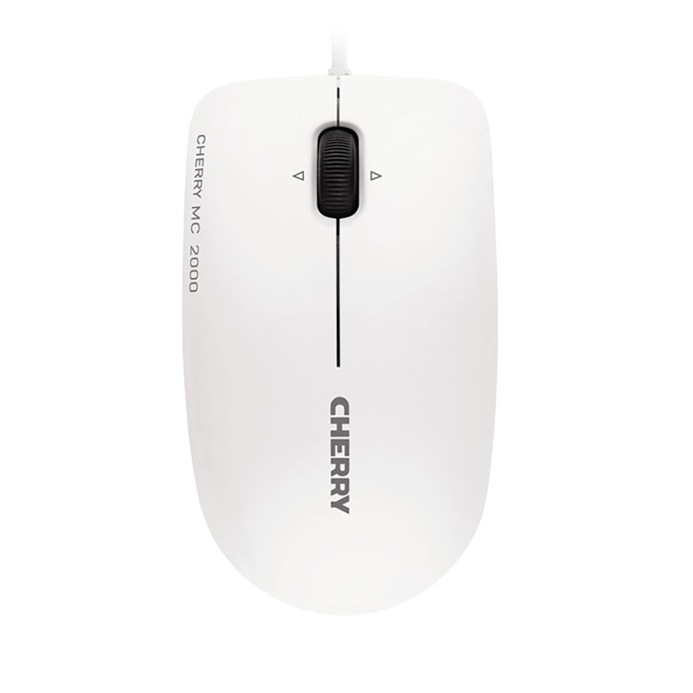 CHERRY MC 2000 Maus – kabelgebunden, USB-A, 1'600 dpi, 3 Tasten, beidhändig, grau