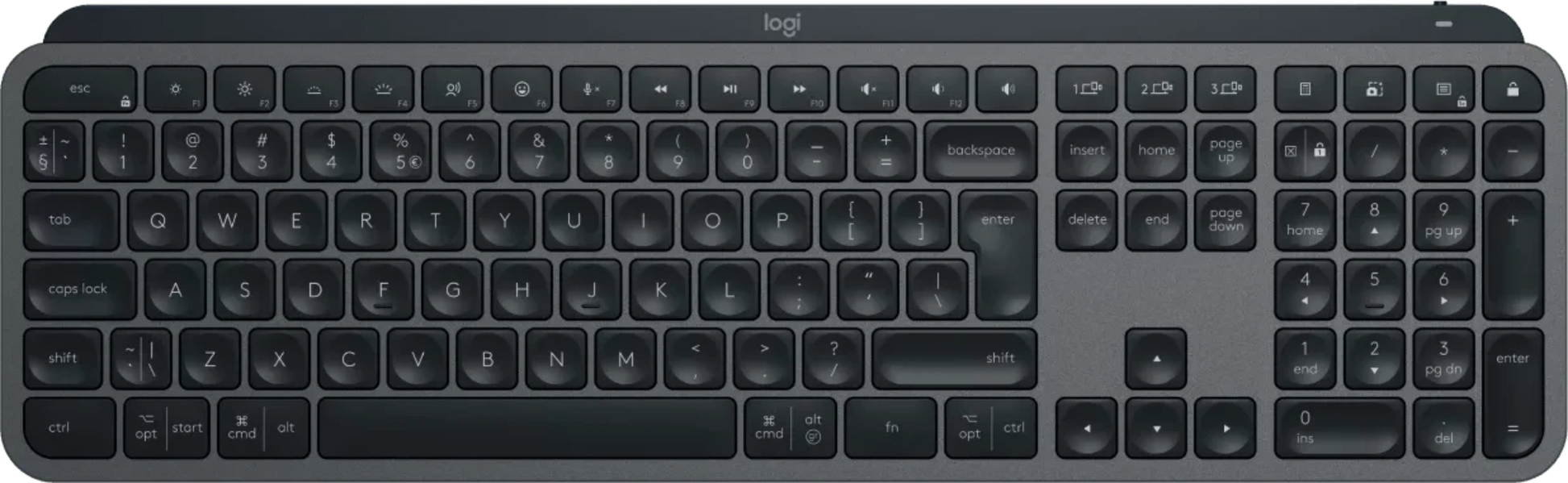 Logitech MX Keys S – Tastatur, kabellos (Bluetooth/2,4 GHz), CZ-Layout (CZ) – für Windows & macOS