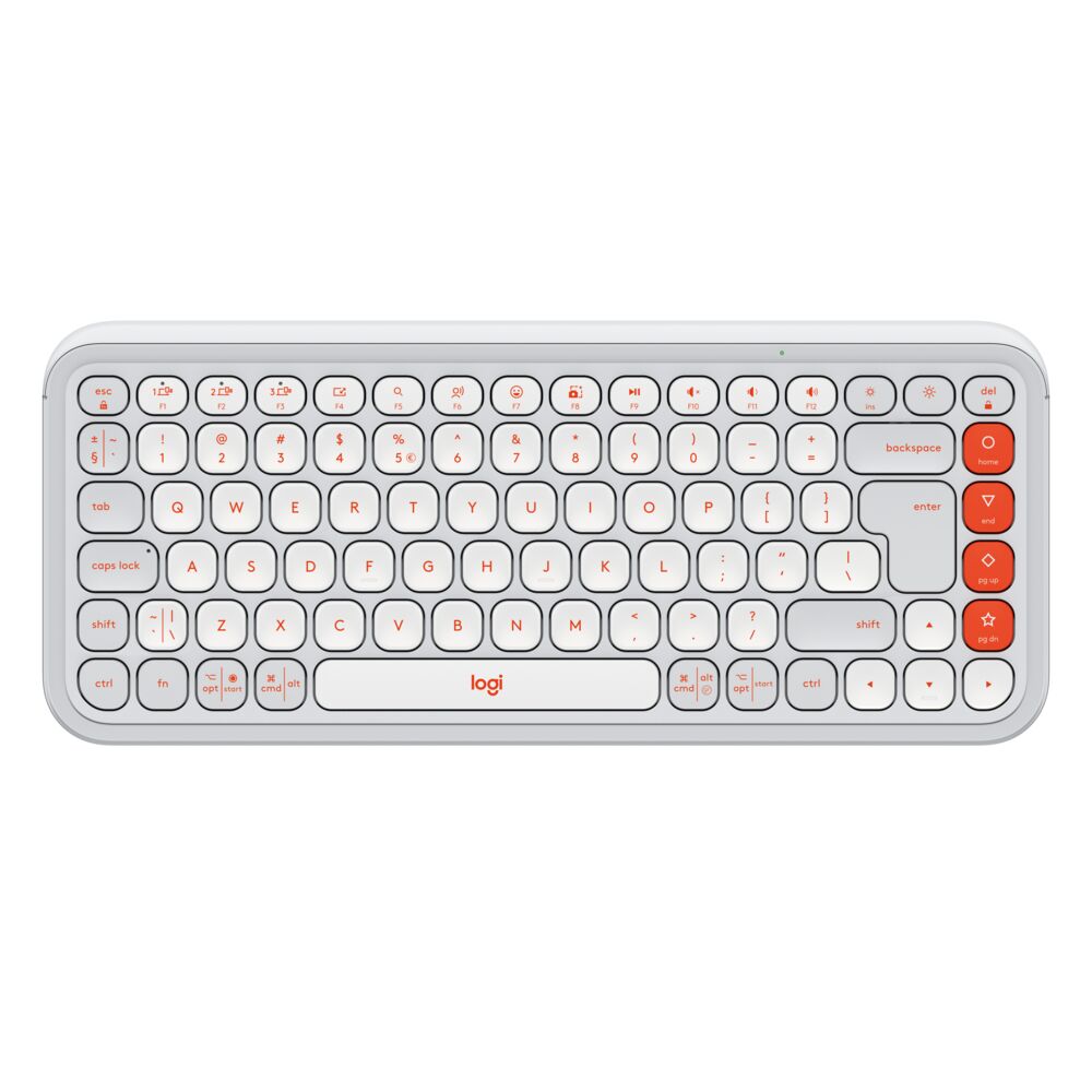 Logitech POP ICON KEYS – Tastatur, UK-Layout (EN), Weiss