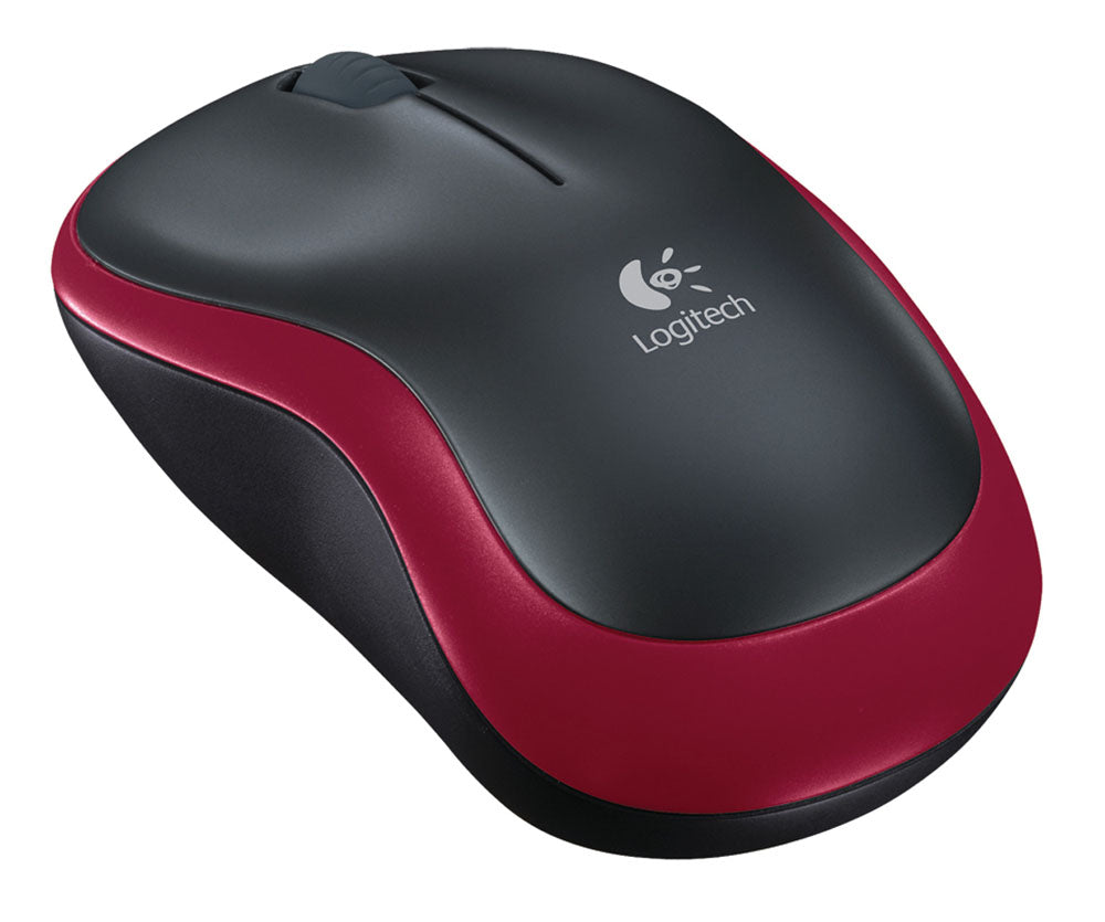 Logitech M185 Maus – Kabellos, Rot