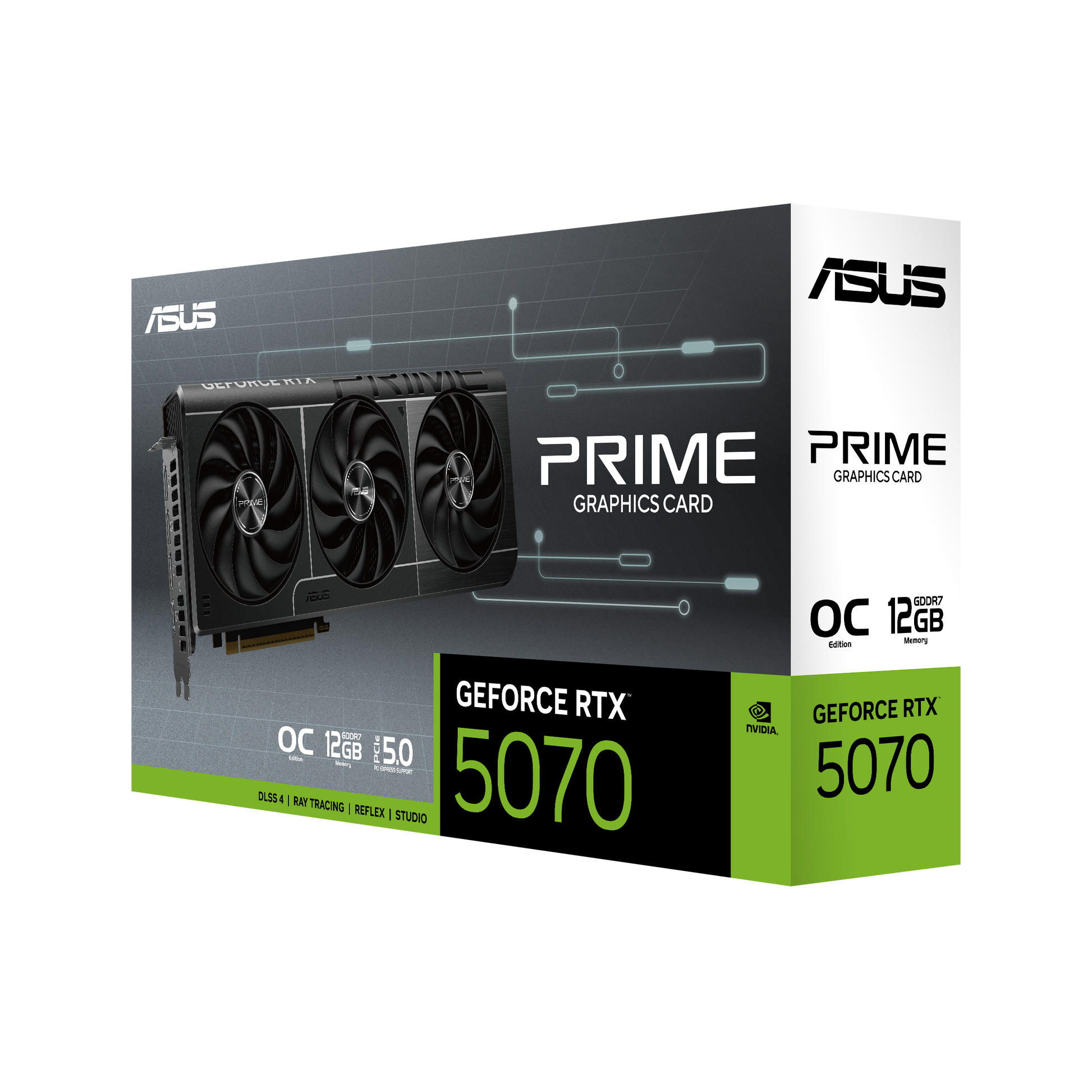 ASUS PRIME-RTX5070-O12G – Grafikkarte – GeForce RTX 5070, 12 GB GDDR7, PCIe 5.0, 3×DisplayPort, 1×HDMI