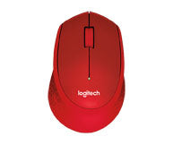 Logitech M330 Silent Plus Maus – kabellos, 2,4 GHz, Silent-Tasten, Rot