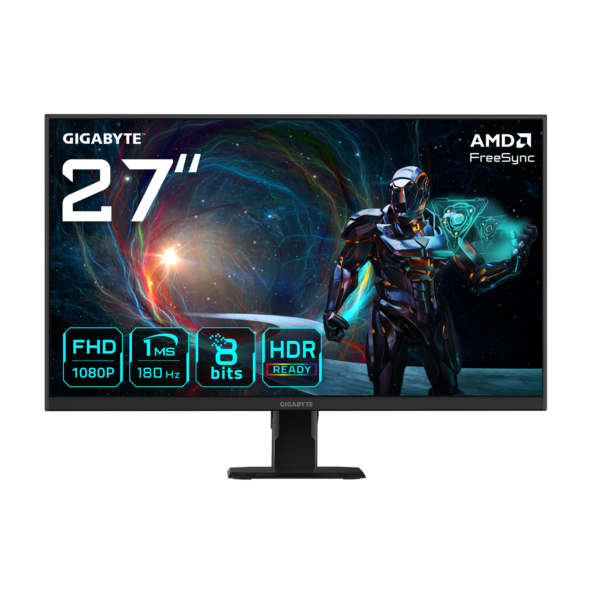 GIGABYTE GS27FA – Monitor, 27", IPS, 180 Hz, 300 cd/m², 2× HDMI 2.0, 1× DisplayPort 1.4