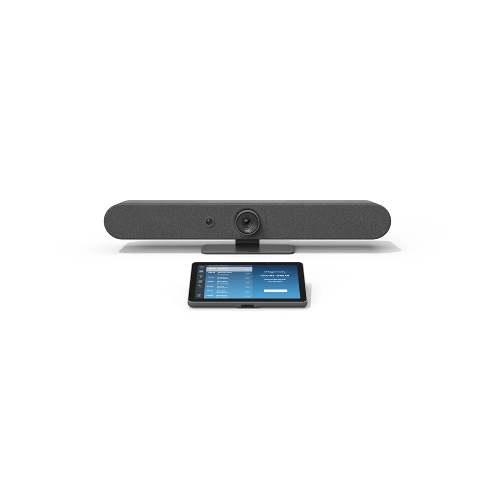 Logitech Rally Bar Mini – Videobar, Small-Room-Set mit Tap, für Android