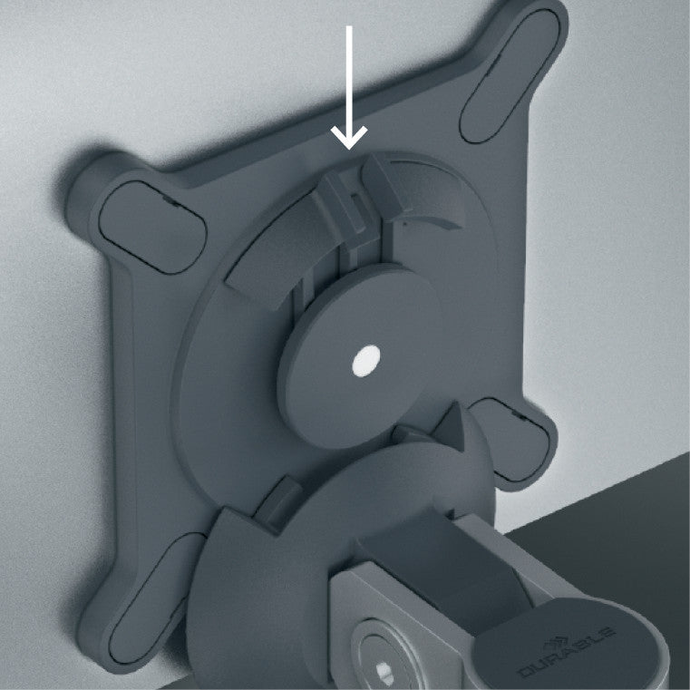 Durable Monitorarm, Tischklemme, bis 27", VESA 75 × 75/100 × 100 mm, 8 kg, silber