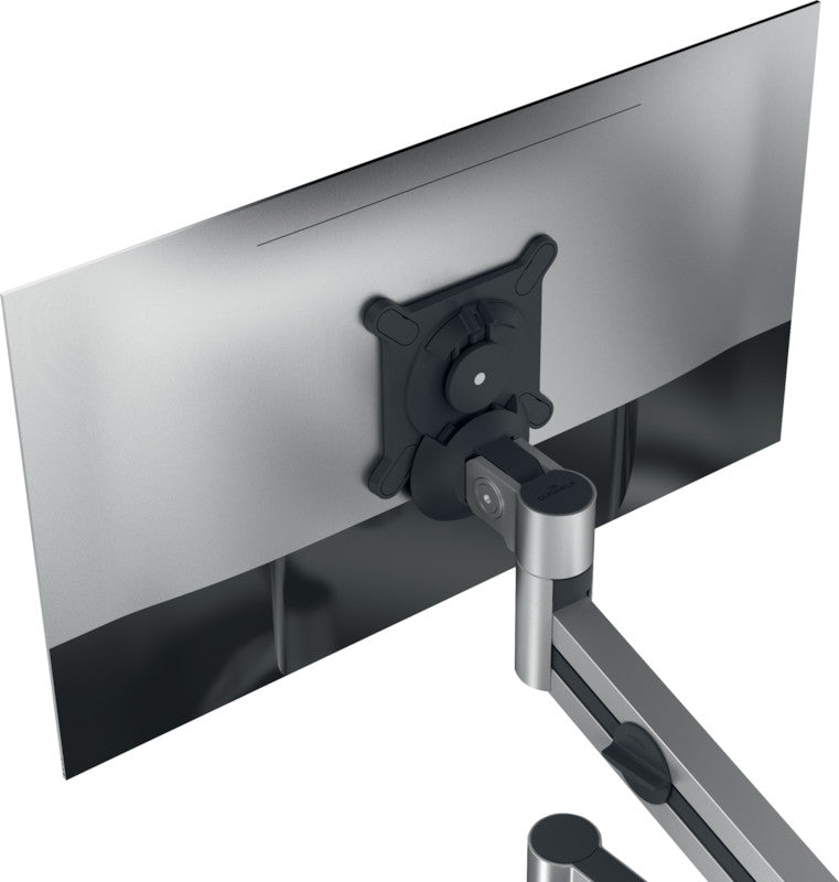 Durable Monitorarm, Tischklemme, bis 27", VESA 75 × 75/100 × 100 mm, 8 kg, silber