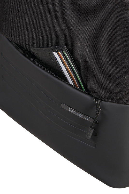 Samsonite Stackd Biz Notebook-Rucksack – 22/30 l, Aufsteckfunktion, USB-Port, recyceltes PET (rPET), Schwarz