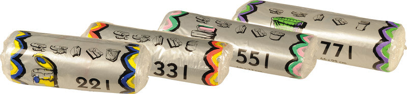 Noname Beutel, Mehrzweck – 33 L, 7 µm, Kunststofffolie, transparent, recyclingfähig – 30 Stück