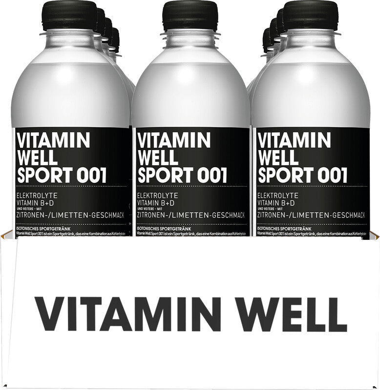 Vitamin Well Vitaminwasser, Sport 001, Zitrone & Limette – 5 dl