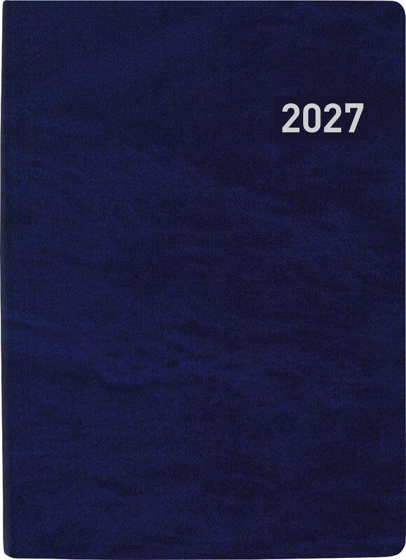 Biella Technikus Agenda – 1 Tag pro Seite, gebunden, 10,1 × 14,2 cm, 2027, 1-h-Takt, Dunkelblau, FSC