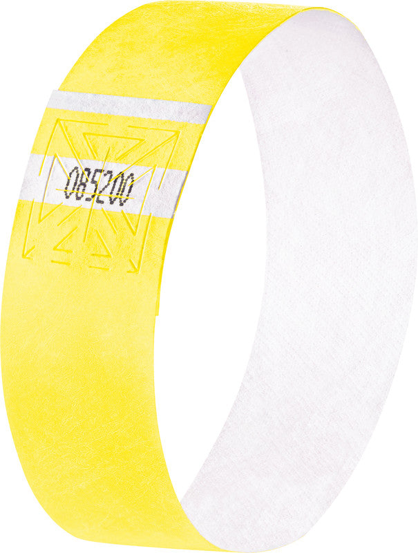 Sigel Event-Armband – 25 × 255 mm, gelb, Kunststoff, fortlaufend nummeriert – 120 Stk