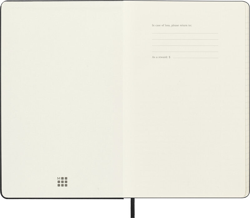 Moleskine Schüleragenda – 1 Tag pro Seite, gebunden, 13 × 21 cm, 18 Monate Juli–Dezember, Englisch, Schwarz, FSC