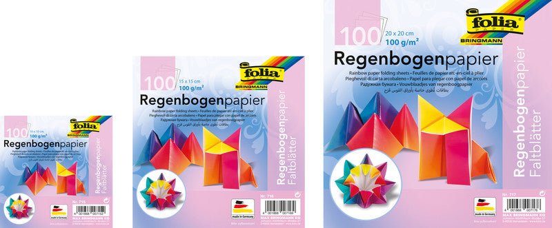 Folia Faltblätter – 150 × 150 mm – 100 g/m² – sortiert – 100 Blatt