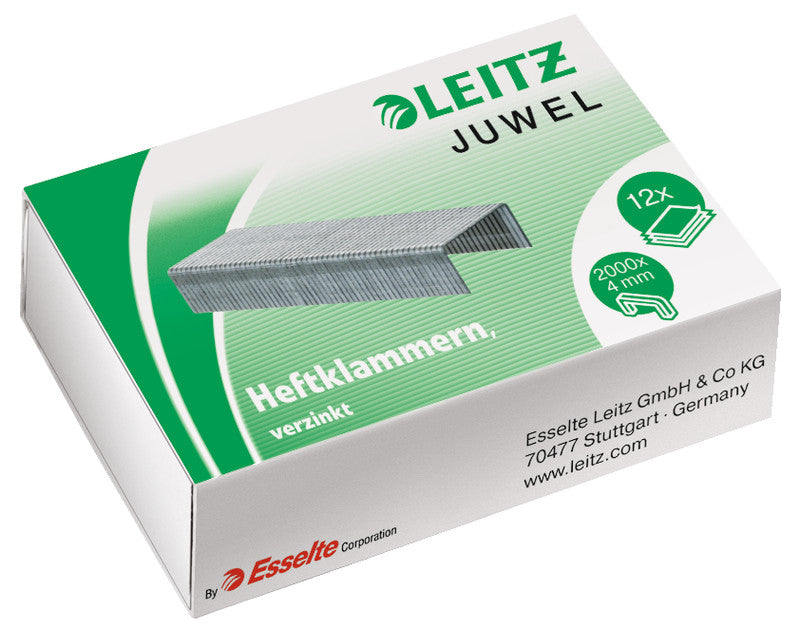 Leitz Heftklammern – 4 mm, 12 Blatt, 2'000 Stück – für Juwel