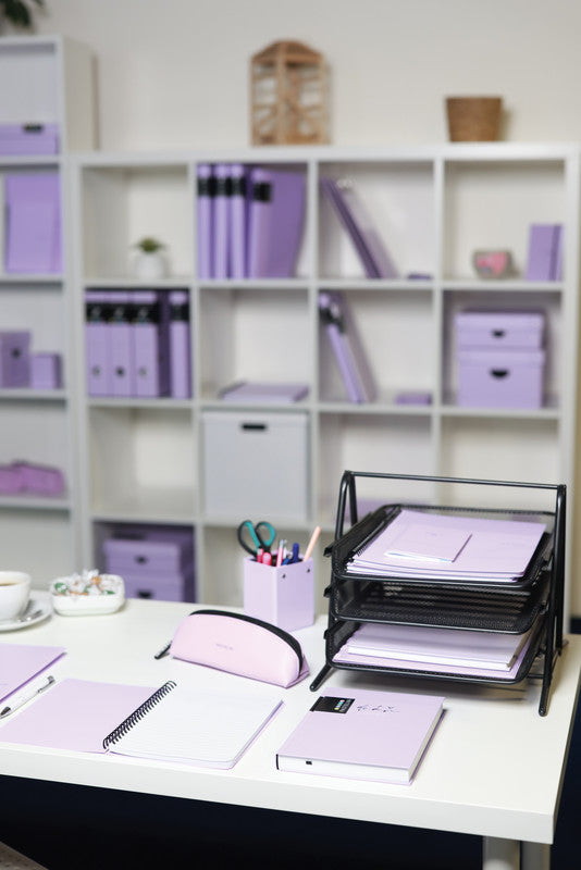 Pastelini Ringbuch – A4 Hochformat – 2-Ring, Ø 25 mm, Rücken 40 mm – Violett, Karton