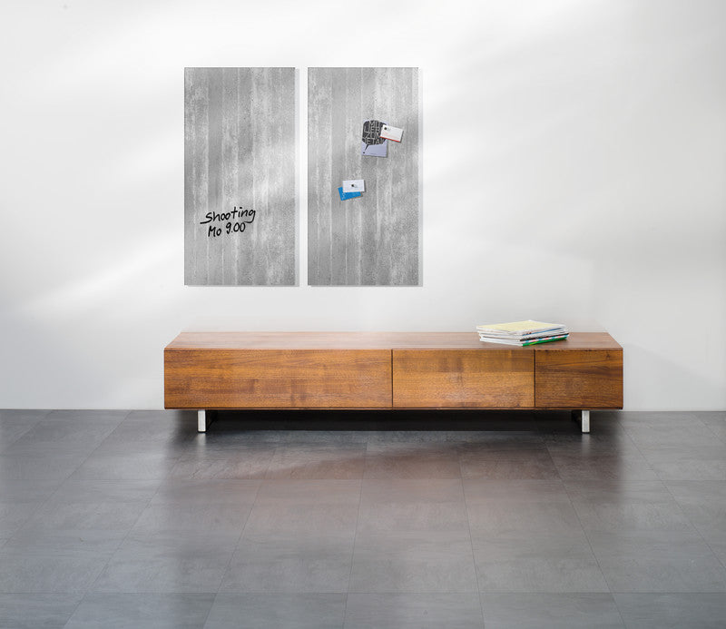 Sigel Whiteboard – 91 × 46 cm, Glas, magnetisch, Wandmontage, inkl. SuperDym Magnetwürfel, Montagesatz