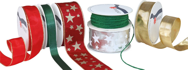 Präsent Seidenband – Weihnachten – Seide, sortiert – 2/15/25/40 mm × 10 m