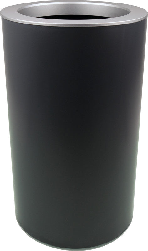 Helit Papierkorb the architect – 17 l – Kunststoff, schwarz – Ø 240 × H 405 mm