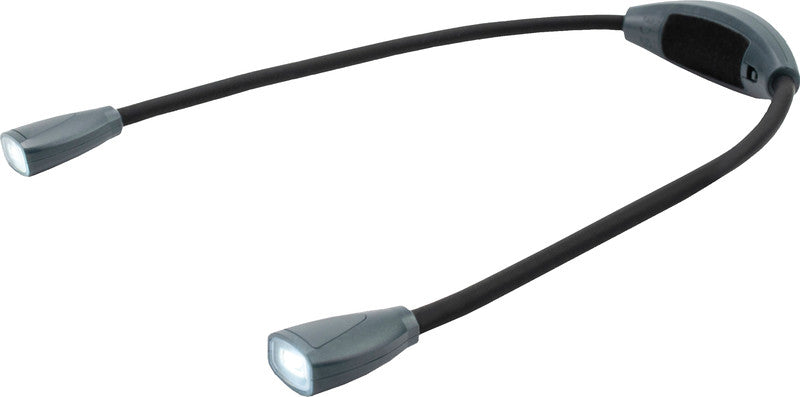 Carson Nackenleuchte – LED, 70 lm, Batteriebetrieb 3×AAA, B 191×H 297×T 48 mm, Schwarz/Grau