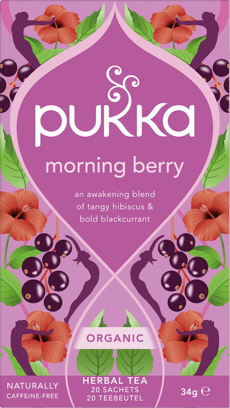Pukka Teebeutel – Morning Berry – Früchtetee, Bio, kompostierbar – 20 Beutel