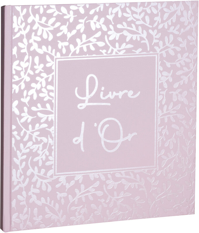 Exacompta Authentisches Gästebuch – 210 × 190 mm – 140 Seiten – gebunden, Kartoneinband, rosa