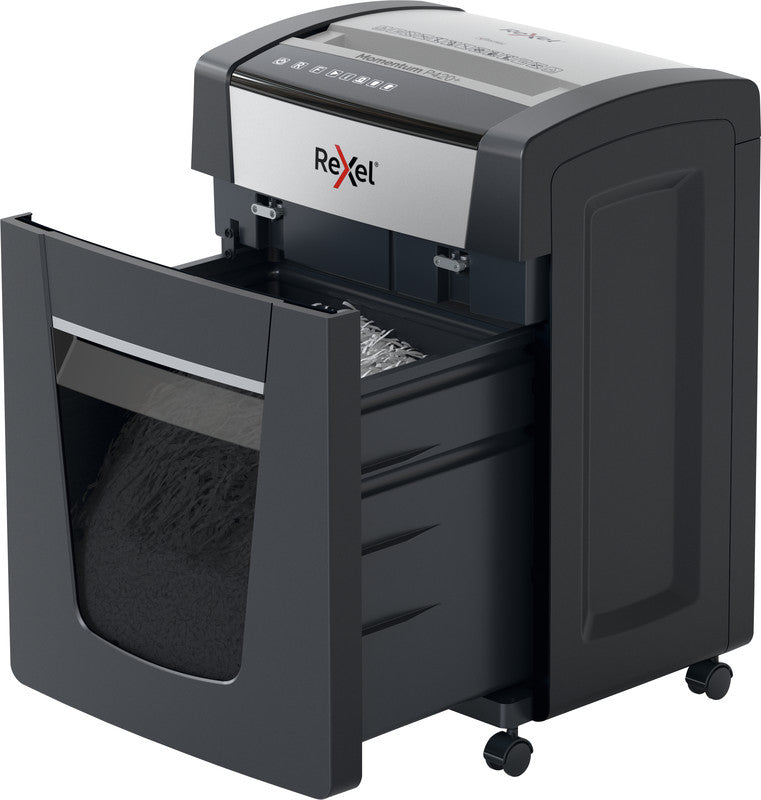 Rexel Momentum P420+ – Aktenvernichter, DIN P-4, Partikelschnitt 4 × 35 mm, 20 Blatt, 30 l, A4