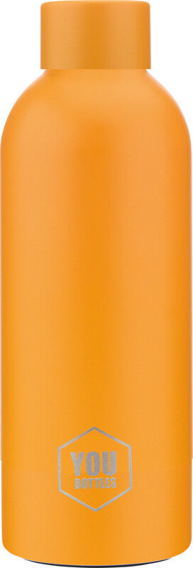 Youbottles Trinkflasche Dual – 5 dl – Edelstahl, isoliert, Schraubverschluss – Pastellpfirsich