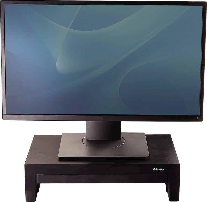 Fellowes Designer Suites – Monitorhalterung, 18 kg, Füsse 3-stufig, bis 4 cm, Schwarz